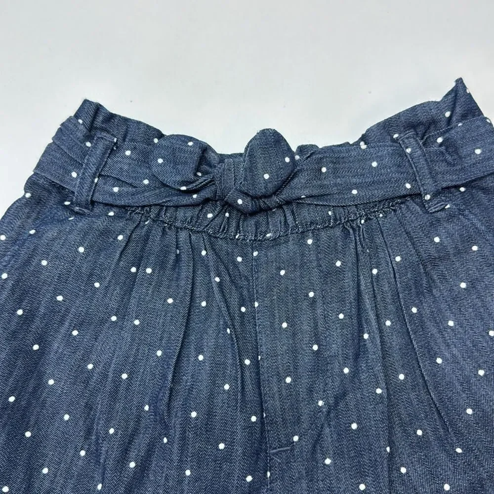 🔥GAP Blue Polka Dot Elastic Waist Shorts
